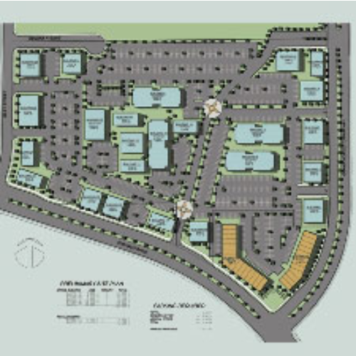 3D exterior view of architectural project