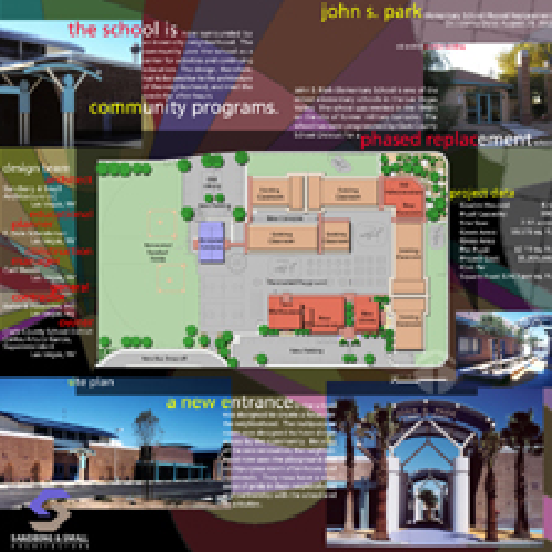 Office layout with acoustic treatment panels