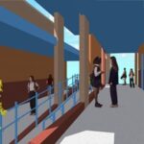 Modern workspace plan with efficient design