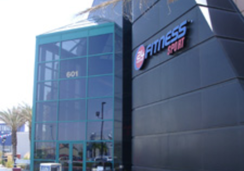 Commercial space architectural render with landscaping