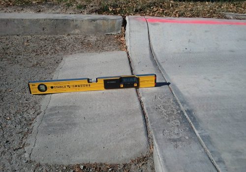 Example of a non-compliant ADA ramp design